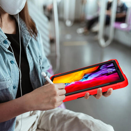 Tablet Case for iPad Pro 11 (2018) / (2020) / (2021) / (2022) / iPad Air (2020) / (2022) , Silicone + PC Kickstand Cover with Pencil Holder