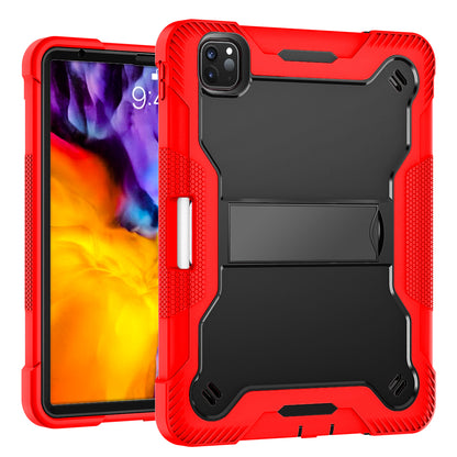 Tablet Case for iPad Pro 11 (2018) / (2020) / (2021) / (2022) / iPad Air (2020) / (2022) , Silicone + PC Kickstand Cover with Pencil Holder