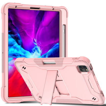 Tablet Case for iPad Pro 11 (2018) / (2020) / (2021) / (2022) / iPad Air (2020) / (2022) , Silicone + PC Kickstand Cover with Pencil Holder