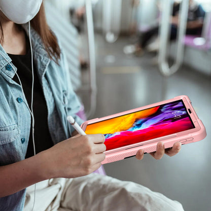 Tablet Case for iPad Pro 11 (2018) / (2020) / (2021) / (2022) / iPad Air (2020) / (2022) , Silicone + PC Kickstand Cover with Pencil Holder