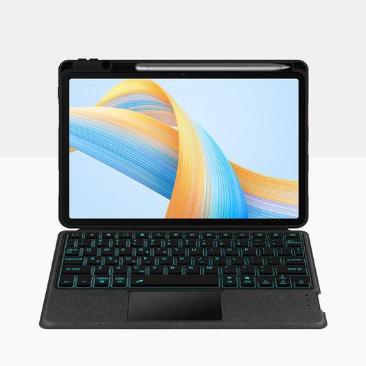 For Honor Pad V8 PU Leather Tablet Case with Detachable Wireless Backlit Keyboard