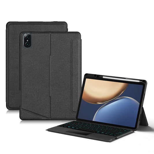 For Honor Tablet V7 Pro PU Leather Stand Tablet Case with Wireless Detachable Backlit Keyboard