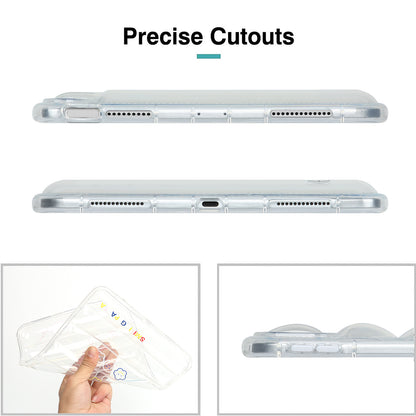 For iPad 10.9 (2022) Soft TPU Pattern Tablet Case Down Jacket Design Air Cushion Shockproof Cover