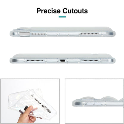 For iPad 10.9 (2022) Soft TPU Pattern Tablet Case Down Jacket Design Air Cushion Shockproof Cover