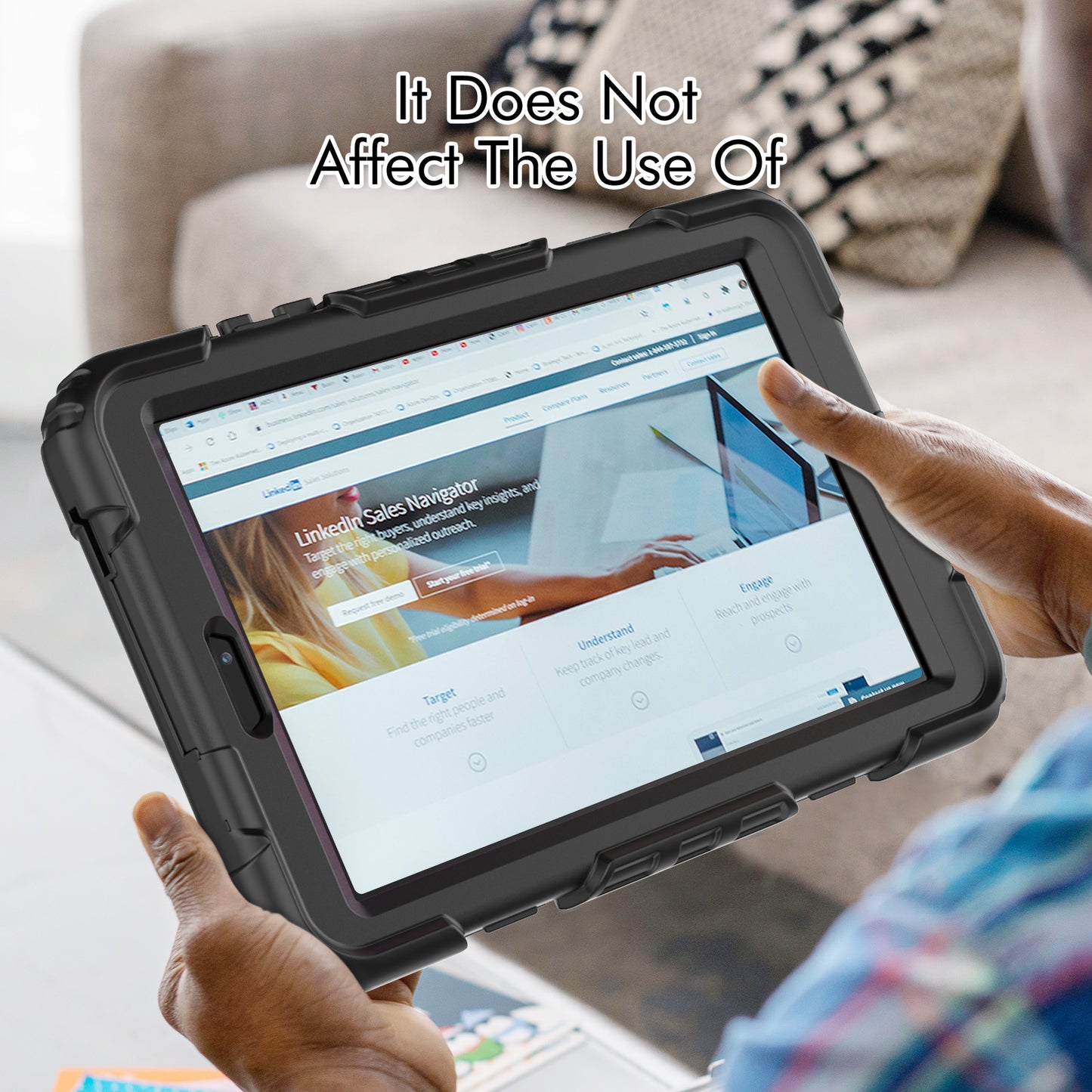 For Lenovo Tab M8 Gen 4 TB300XU Silicone+PC Tablet Case Hand Strap Kickstand Cover with Shoulder Strap PET Screen Film