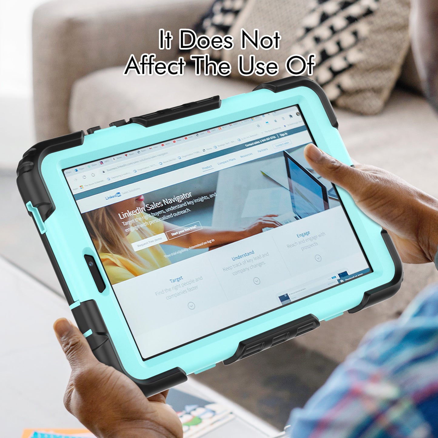 For Lenovo Tab M8 Gen 4 TB300XU Silicone+PC Tablet Case Hand Strap Kickstand Cover with Shoulder Strap PET Screen Film