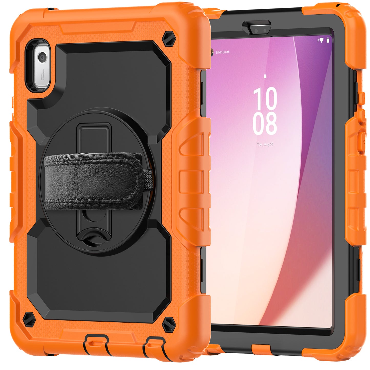 Kickstand Tablet Case for Lenovo Tab M9 / K9 9 TB310 2023 Hand Strap Silicone+PC Tablet Cover with Shoulder Strap PET Screen Film