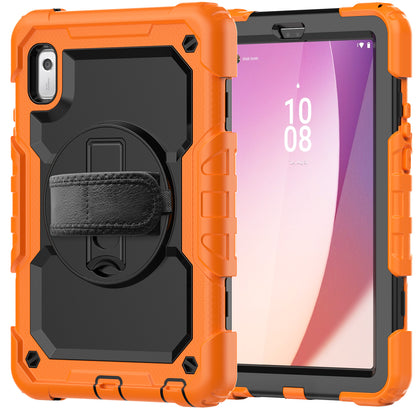 Kickstand Tablet Case for Lenovo Tab M9 / K9 9 TB310 2023 Hand Strap Silicone+PC Tablet Cover with Shoulder Strap PET Screen Film