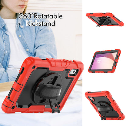 Kickstand Tablet Case for Lenovo Tab M9 / K9 9 TB310 2023 Hand Strap Silicone+PC Tablet Cover with Shoulder Strap PET Screen Film