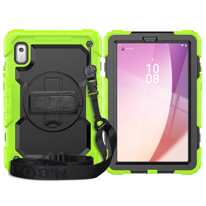 Kickstand Tablet Case for Lenovo Tab M9 / K9 9 TB310 2023 Hand Strap Silicone+PC Tablet Cover with Shoulder Strap PET Screen Film