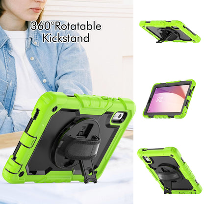 Kickstand Tablet Case for Lenovo Tab M9 / K9 9 TB310 2023 Hand Strap Silicone+PC Tablet Cover with Shoulder Strap PET Screen Film
