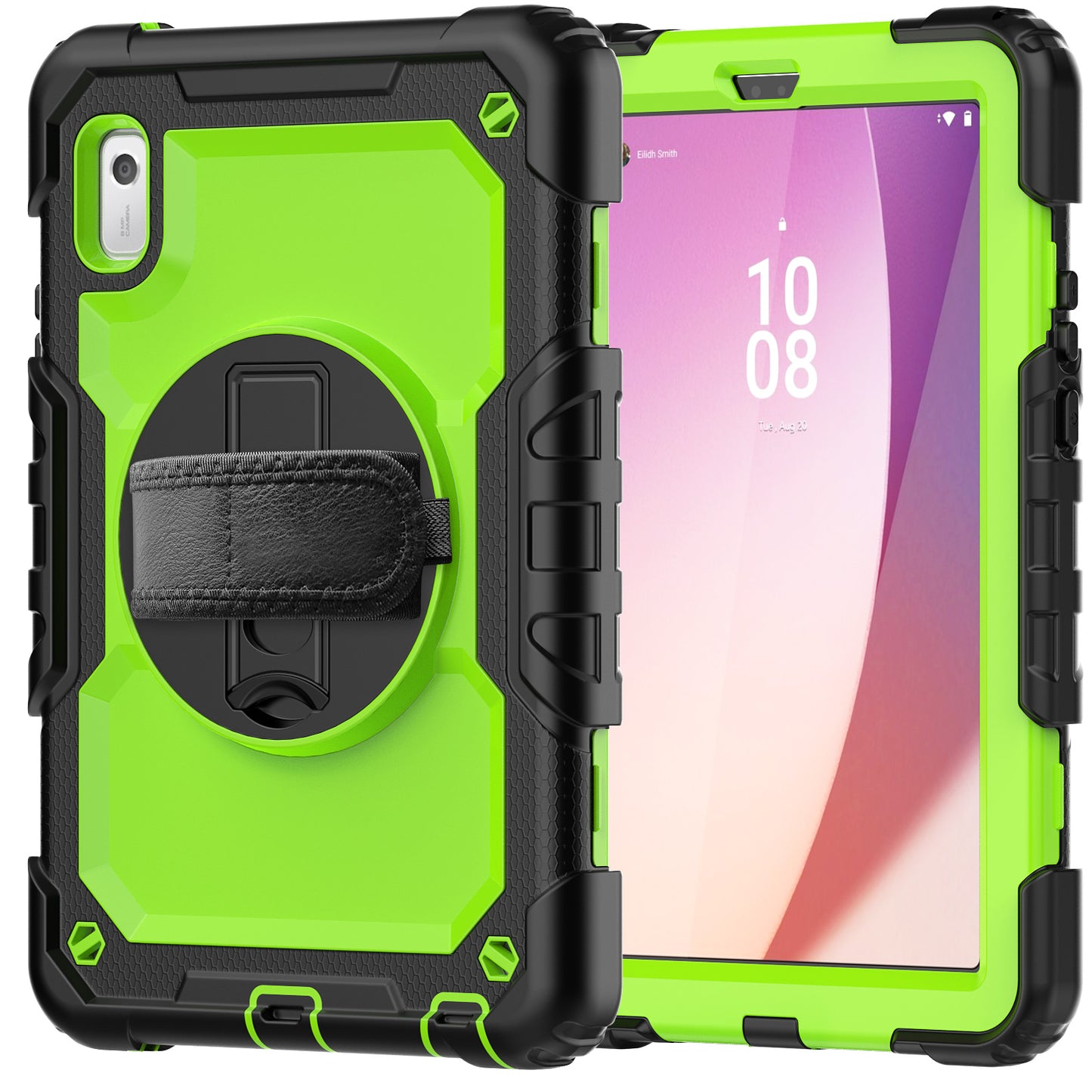 Kickstand Tablet Case for Lenovo Tab M9 / K9 9 TB310 2023 Hand Strap Silicone+PC Tablet Cover with Shoulder Strap PET Screen Film