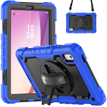 Kickstand Tablet Case for Lenovo Tab M9 / K9 9 TB310 2023 Hand Strap Silicone+PC Tablet Cover with Shoulder Strap PET Screen Film