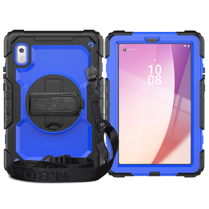 Kickstand Tablet Case for Lenovo Tab M9 / K9 9 TB310 2023 Hand Strap Silicone+PC Tablet Cover with Shoulder Strap PET Screen Film