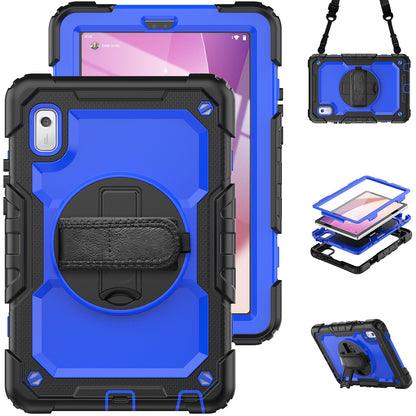 Kickstand Tablet Case for Lenovo Tab M9 / K9 9 TB310 2023 Hand Strap Silicone+PC Tablet Cover with Shoulder Strap PET Screen Film