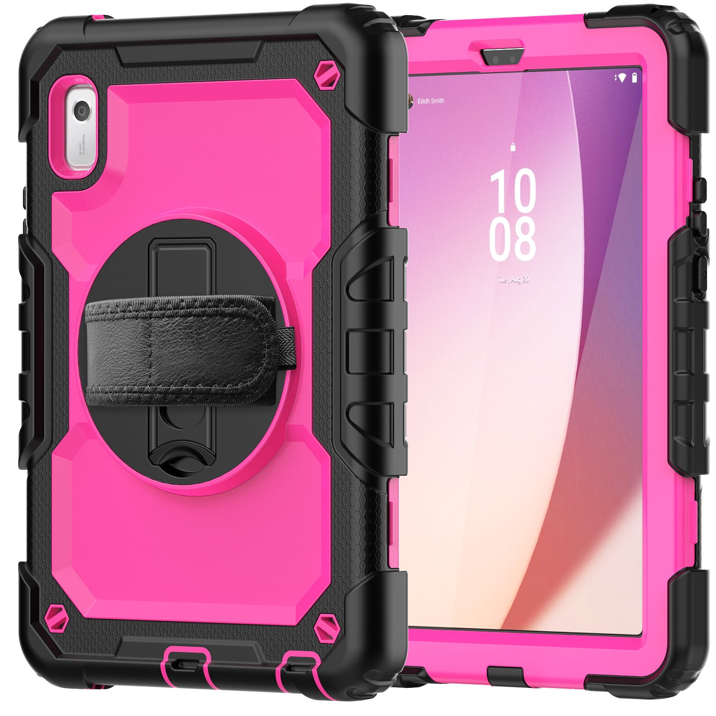 Kickstand Tablet Case for Lenovo Tab M9 / K9 9 TB310 2023 Hand Strap Silicone+PC Tablet Cover with Shoulder Strap PET Screen Film