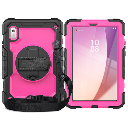 Kickstand Tablet Case for Lenovo Tab M9 / K9 9 TB310 2023 Hand Strap Silicone+PC Tablet Cover with Shoulder Strap PET Screen Film