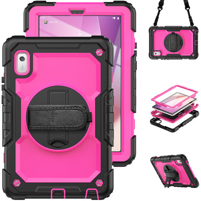 Kickstand Tablet Case for Lenovo Tab M9 / K9 9 TB310 2023 Hand Strap Silicone+PC Tablet Cover with Shoulder Strap PET Screen Film