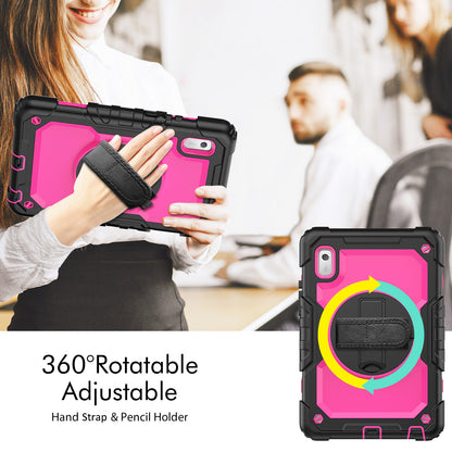 Kickstand Tablet Case for Lenovo Tab M9 / K9 9 TB310 2023 Hand Strap Silicone+PC Tablet Cover with Shoulder Strap PET Screen Film