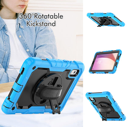 Kickstand Tablet Case for Lenovo Tab M9 / K9 9 TB310 2023 Hand Strap Silicone+PC Tablet Cover with Shoulder Strap PET Screen Film