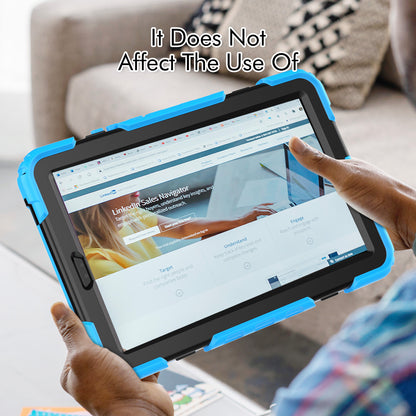 Kickstand Tablet Case for Lenovo Tab M9 / K9 9 TB310 2023 Hand Strap Silicone+PC Tablet Cover with Shoulder Strap PET Screen Film