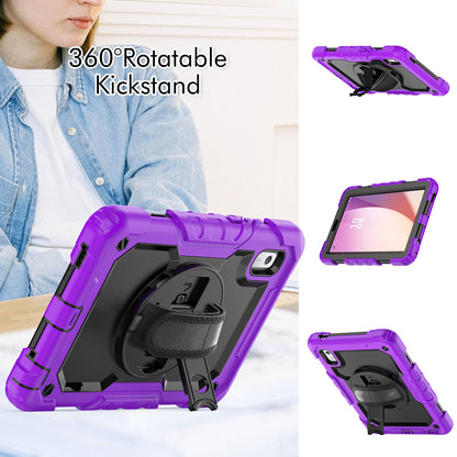 Kickstand Tablet Case for Lenovo Tab M9 / K9 9 TB310 2023 Hand Strap Silicone+PC Tablet Cover with Shoulder Strap PET Screen Film
