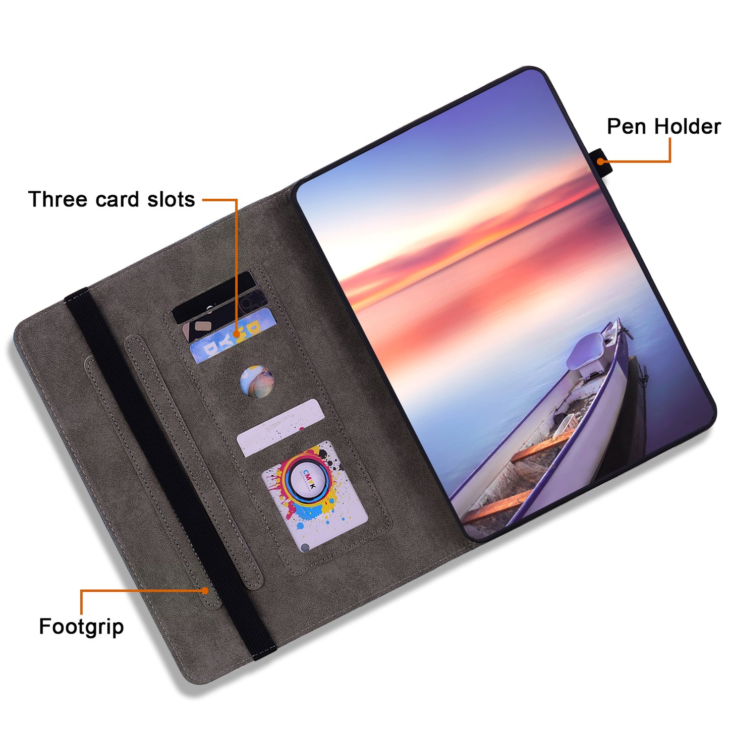 Tablet Cover for Amazon Fire HD 10 (2021) / HD 10 Plus (2021) Auto Wake / Sleep Imprinted PU Leather Stand Case