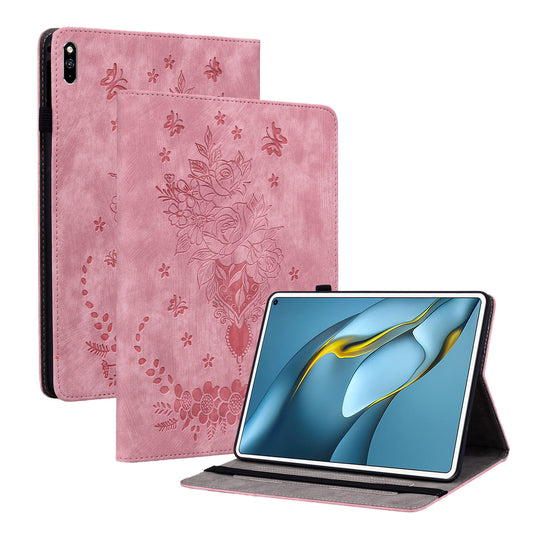 For Huawei MatePad Pro 10.8 (2021) Imprinted Stand PU Leather Tablet Cover Protective Case