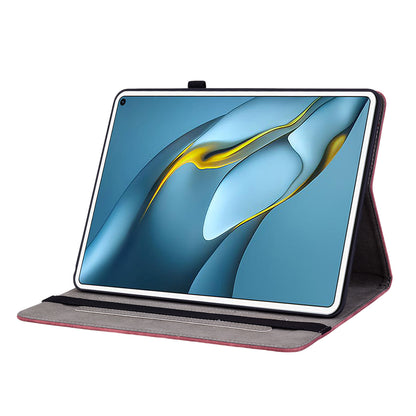 For Huawei MatePad Pro 10.8 (2021) Imprinted Stand PU Leather Tablet Cover Protective Case