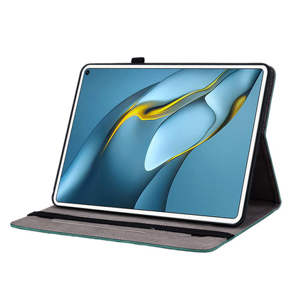 For Huawei MatePad Pro 10.8 (2021) Imprinted Stand PU Leather Tablet Cover Protective Case