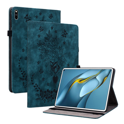 For Huawei MatePad Pro 10.8 (2021) Imprinted Stand PU Leather Tablet Cover Protective Case