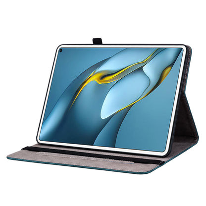 For Huawei MatePad Pro 10.8 (2021) Imprinted Stand PU Leather Tablet Cover Protective Case