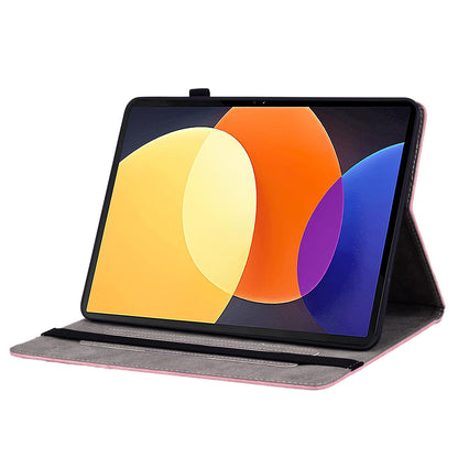 Tablet Stand Case for Xiaomi Pad 5 Pro 12.4 (2022) , Imprinted PU Leather Card Slots Tablet Cover