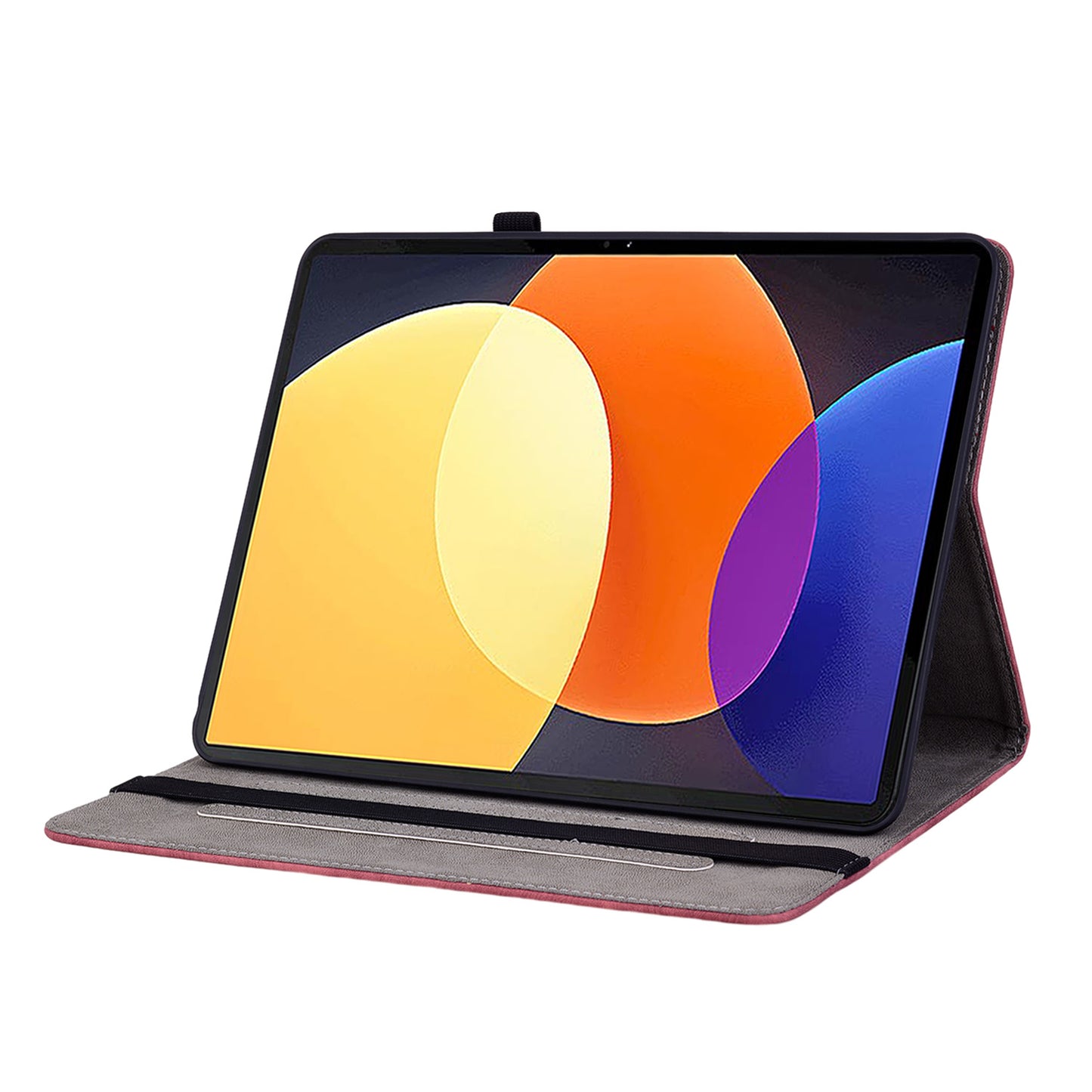 Tablet Stand Case for Xiaomi Pad 5 Pro 12.4 (2022) , Imprinted PU Leather Card Slots Tablet Cover