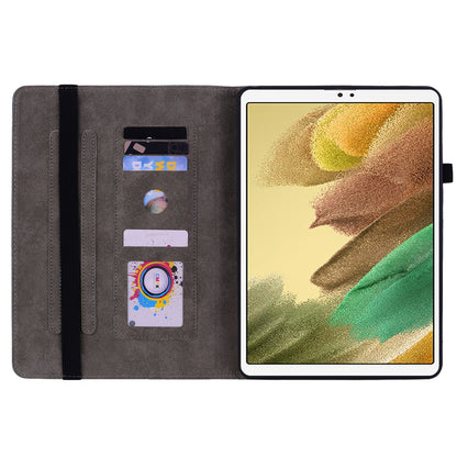 For Samsung Galaxy Tab A7 Lite 8.7-inch Imprinted PU Leather Foldable Stand Tablet Case with Pen Holder