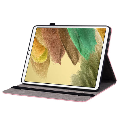 For Samsung Galaxy Tab A7 Lite 8.7-inch Imprinted PU Leather Foldable Stand Tablet Case with Pen Holder