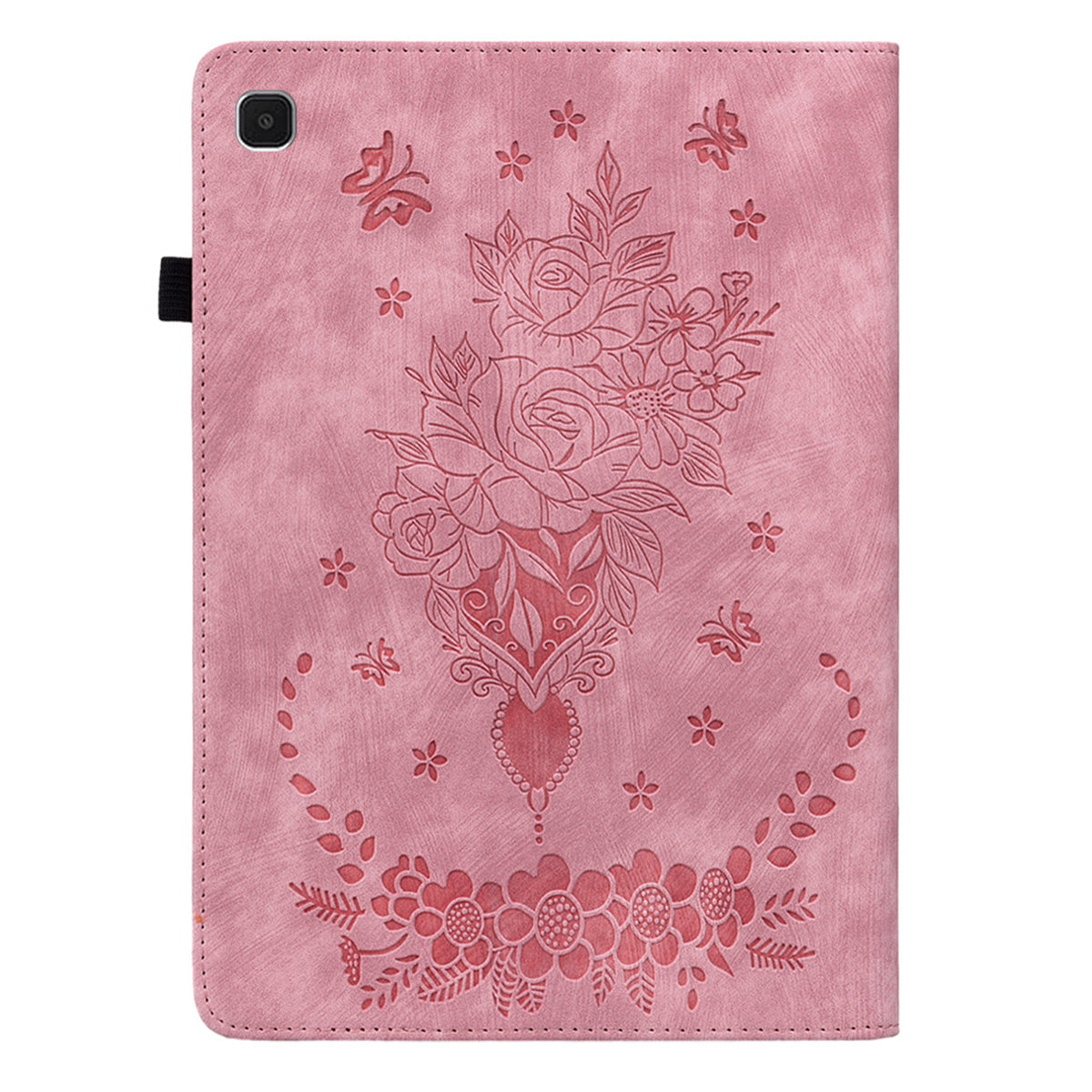 For Samsung Galaxy Tab A7 Lite 8.7-inch Imprinted PU Leather Foldable Stand Tablet Case with Pen Holder