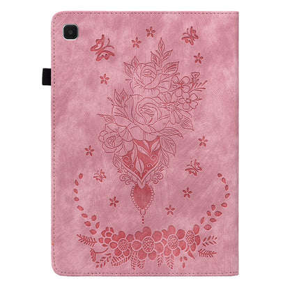 For Samsung Galaxy Tab A7 Lite 8.7-inch Imprinted PU Leather Foldable Stand Tablet Case with Pen Holder
