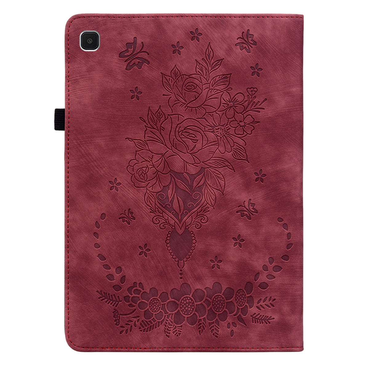 For Samsung Galaxy Tab A7 Lite 8.7-inch Imprinted PU Leather Foldable Stand Tablet Case with Pen Holder