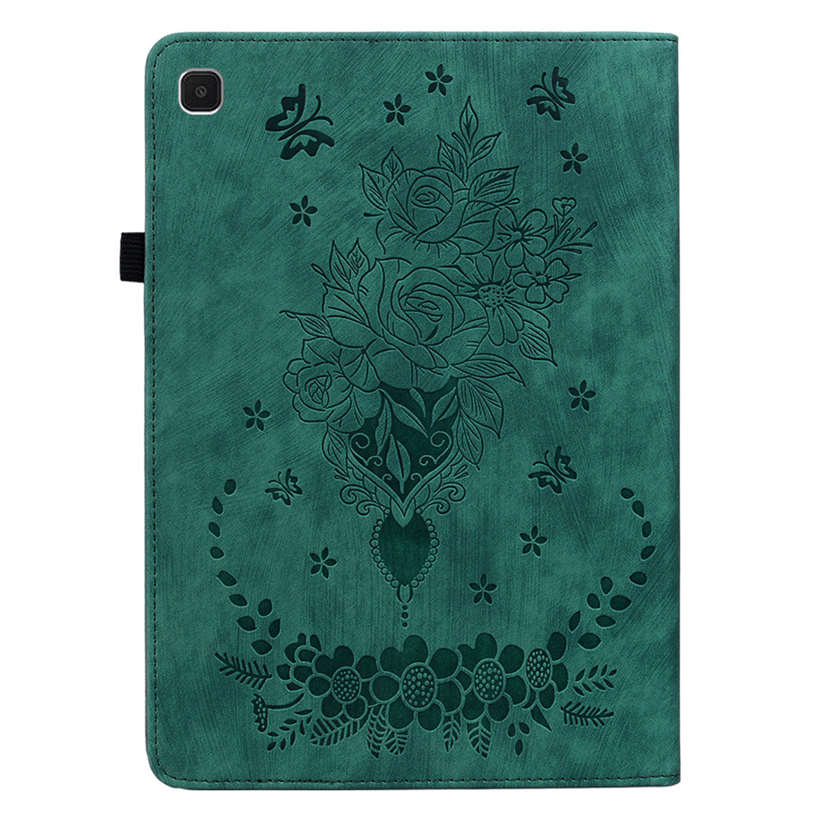 For Samsung Galaxy Tab A7 Lite 8.7-inch Imprinted PU Leather Foldable Stand Tablet Case with Pen Holder