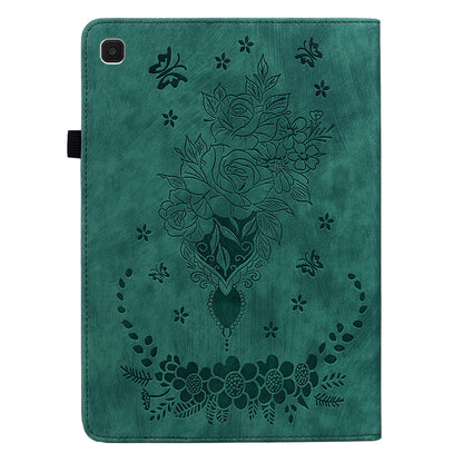 For Samsung Galaxy Tab A7 Lite 8.7-inch Imprinted PU Leather Foldable Stand Tablet Case with Pen Holder