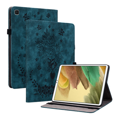For Samsung Galaxy Tab A7 Lite 8.7-inch Imprinted PU Leather Foldable Stand Tablet Case with Pen Holder