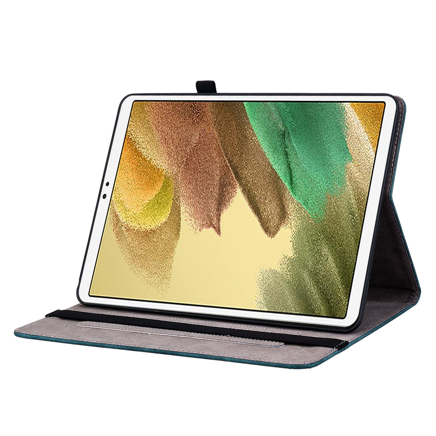 For Samsung Galaxy Tab A7 Lite 8.7-inch Imprinted PU Leather Foldable Stand Tablet Case with Pen Holder