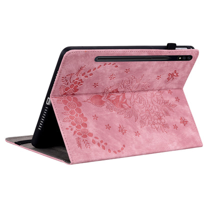 Tablet Leather Case for Samsung Galaxy Tab S7 / S8 , Card Slots Stand Imprinted Tablet Cover