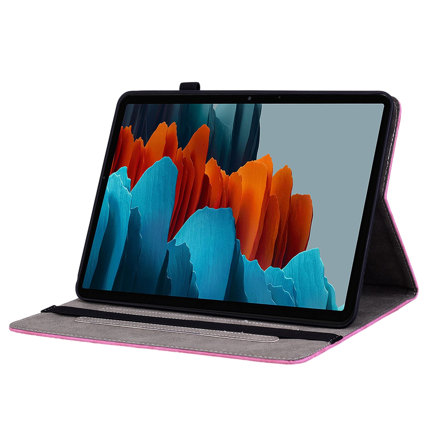 Tablet Leather Case for Samsung Galaxy Tab S7 / S8 , Card Slots Stand Imprinted Tablet Cover