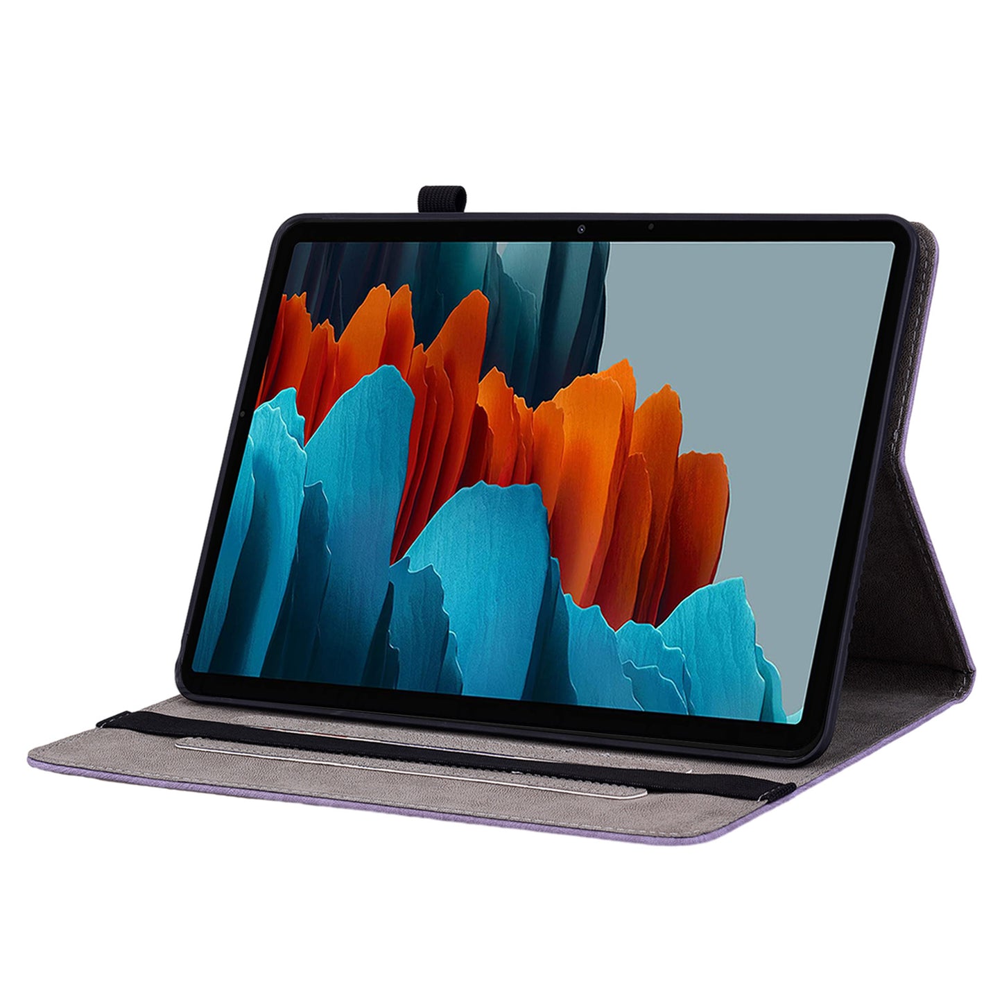 Tablet Leather Case for Samsung Galaxy Tab S7 / S8 , Card Slots Stand Imprinted Tablet Cover