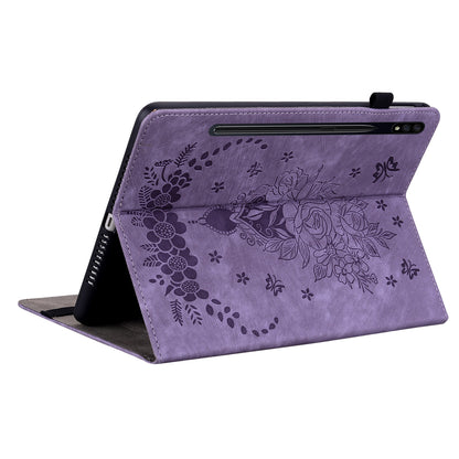 Tablet Leather Case for Samsung Galaxy Tab S7 / S8 , Card Slots Stand Imprinted Tablet Cover