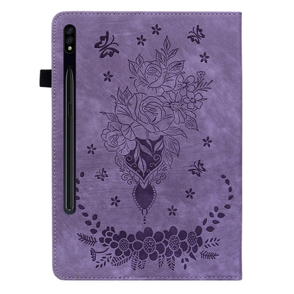 Tablet Leather Case for Samsung Galaxy Tab S7 / S8 , Card Slots Stand Imprinted Tablet Cover