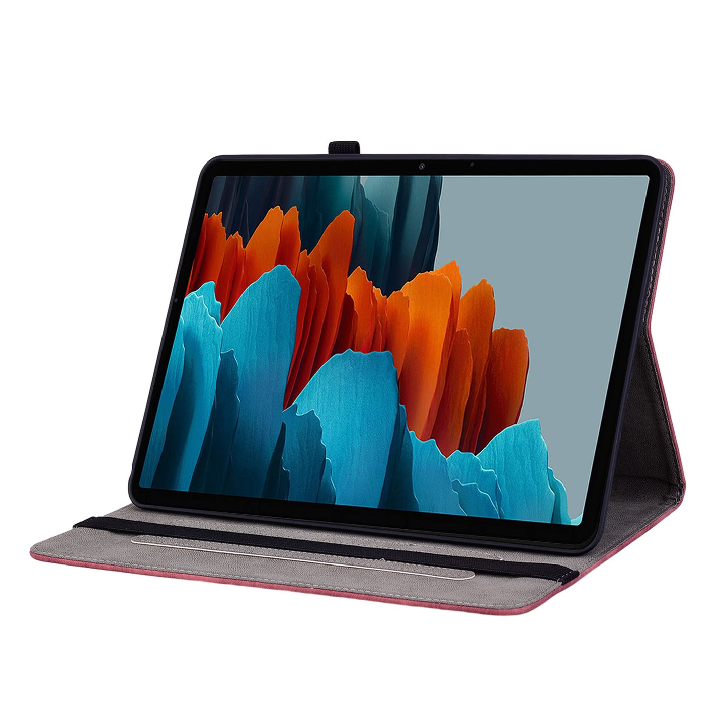 Tablet Leather Case for Samsung Galaxy Tab S7 / S8 , Card Slots Stand Imprinted Tablet Cover