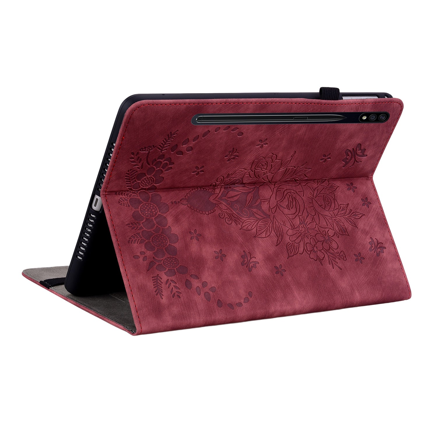 Tablet Leather Case for Samsung Galaxy Tab S7 / S8 , Card Slots Stand Imprinted Tablet Cover